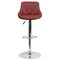 Emma and Oliver Bucket Seat Adjustable Height Barstool with Diamond Pattern Back